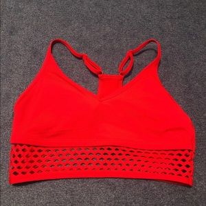 PINK Ultimate Lightly Lined Red Sports Bra